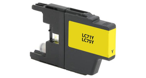 High Yield Yellow Ink Cartridge for Brother LC71/LC75