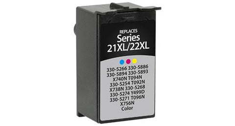 High Yield Color Ink Cartridge for Dell Series 21XL/22XL
