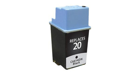 Black Ink Cartridge for HP C6614DN (HP 20)