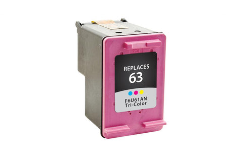 Tri-Color Ink Cartridge for HP F6U61AN (HP 63)