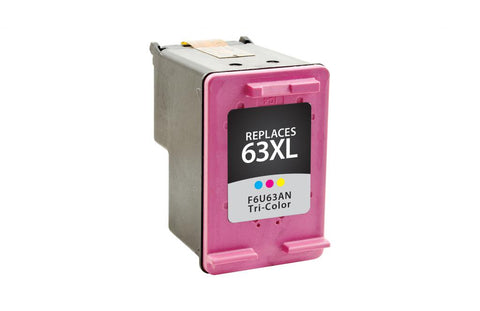 High Yield Tri-Color Ink Cartridge for HP F6U63AN (HP 63XL)